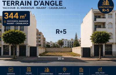 Opportunité d’investissement – Terrain R+5 à Yaacoub El Mansour