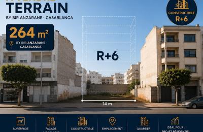 TERRAIN R+6 À VENDRE – BIR ANZARANE