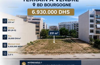 TERRAIN À VENDRE – BD BOURGOGNE  231 m² R+5