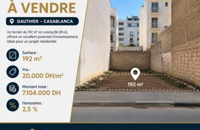 Opportunité d’investissement – Terrain B6 (R+6) -GAUTHIER