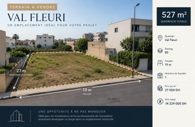 TERRAIN À VENDRE – VAL FLEURI – 527 m²