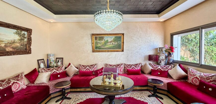 DAR BOUAZZA À 15 MINUTES DE CASABLANCA – VENTE D’UNE BELLE VILLA AVEC PISCINE ET JARDIN