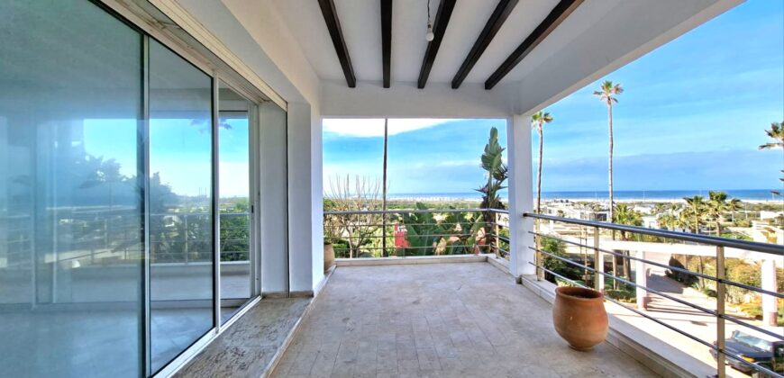 APPARTEMENT DE CACHET AVEC UNE VUE INCROYABLE SUR LA MER DE AIN DIAB À VENDRE