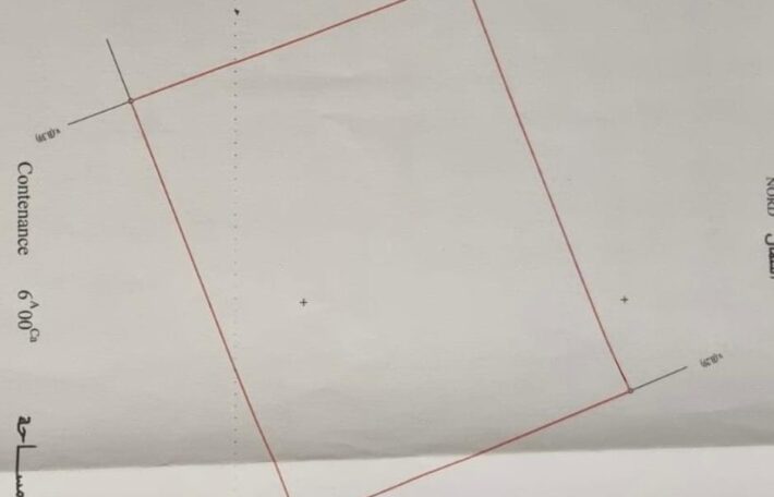 Terrain vue mer de 600 m2 à Dar Bouazza