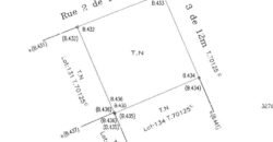 Terrain angle de 641 m2 au centre de Dar Bouazza