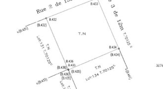 Terrain angle de 641 m2 au centre de Dar Bouazza